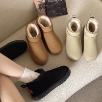 Botas De Plataforma Ultra Mini De Cuero Para Mujer Invierno Botines De Piel Acolchados Botas De Lujo Con Tacón Medio Y Cierre SLIP-ON - details 14