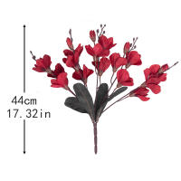 5 Ramas 20 Cabezas De Flores Artificiales De Alta Calidad Magnolia Para Decoración De Hogar Y Bodas Accesorios De Navidad Estilo Otoño - details 1