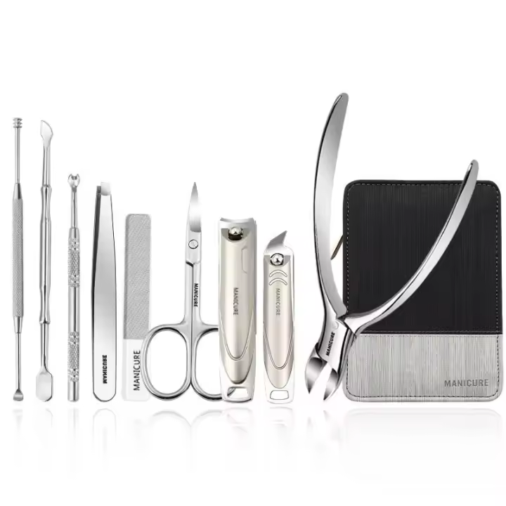 Set De Manicura Y Pedicura Profesional Con Cortauñas De Acero Inoxidable Kit De Herramientas Para Uñas Con Estuche De Viaje Regalo De Navidad - 1