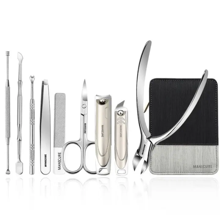 Set De Manicura Y Pedicura Profesional Con Cortauñas De Acero Inoxidable Kit De Herramientas Para Uñas Con Estuche De Viaje Regalo De Navidad - 1