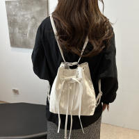 Bolso De Hombro Para Mujer De Cuero PU Con Cordón Y Dos Correas Medio Tote Y Hobo Bolsos De Mano Con Bolsillo Interior De Poliéster - details 4