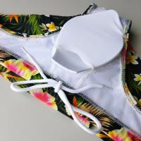 Bragas De Natación Para Hombre Estampado De Flores Moda Verano Push up Cintura Baja Shorts De Playa Traje De Baño Sexy - details 2