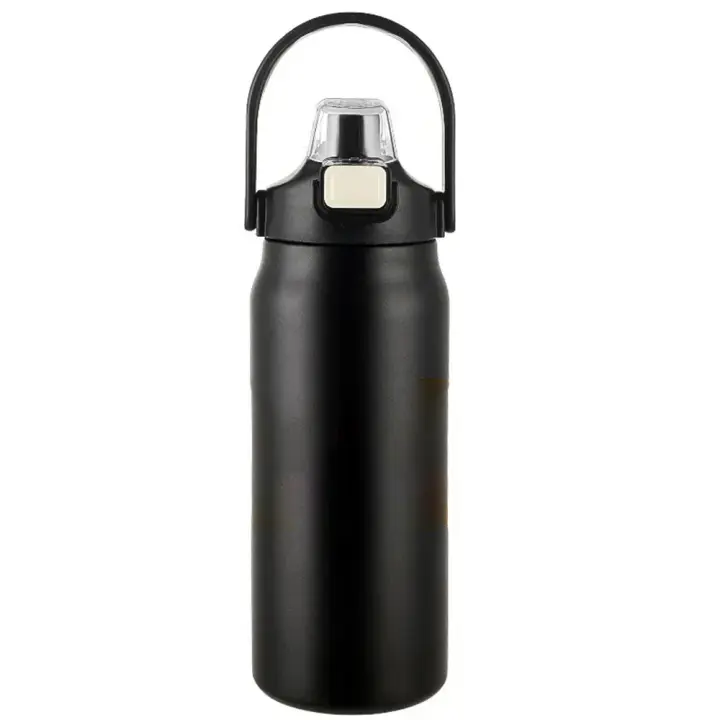Termo Portátil De Acero Inoxidable Con Pajita Taza Termal De Deporte Para Café Y Agua Fría Y Caliente Termo De Viaje - 1