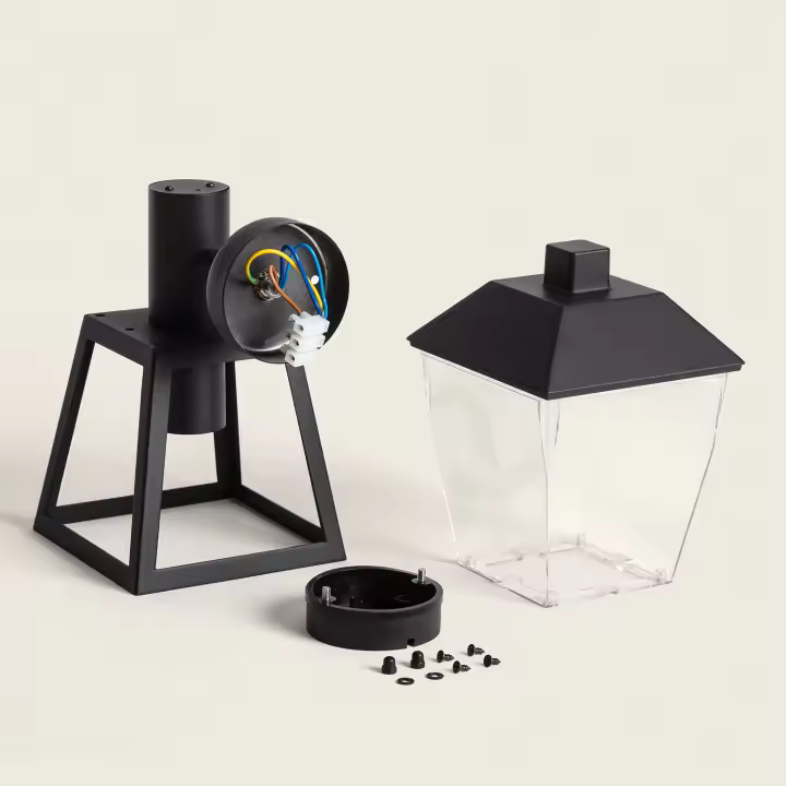 Ledkia Lámpara de Pared Exterior Aluminio con Detector de Movimiento Mukom Negro - 1