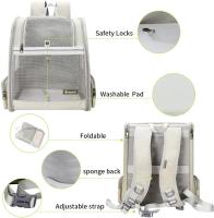 Portador de mopila para mascotas para Gatos Pequeños Perros, Diseño ventilado, diseñado para Viajes, senderismo y Uso al Aire Libre (beige) - details 1