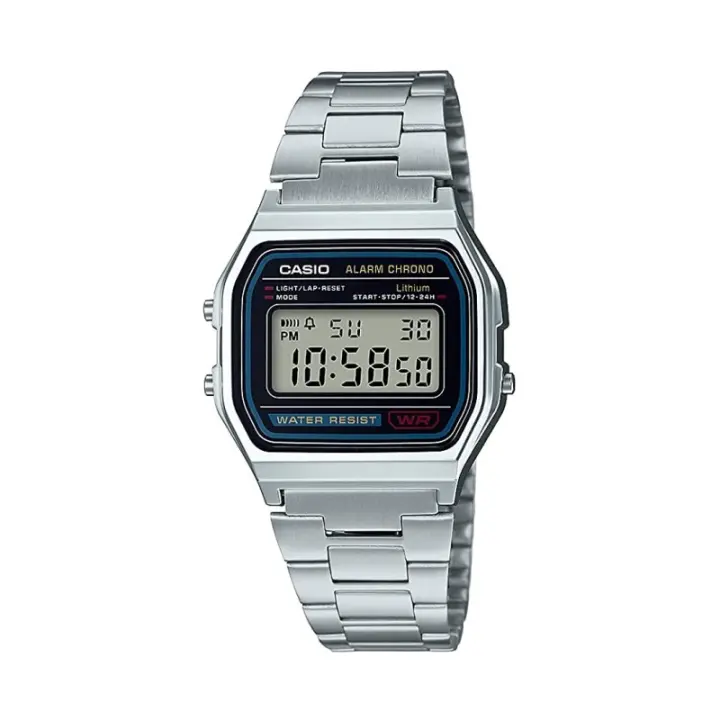 Reloj Casio Retro A158WA-1DF - Resistente Al Agua - 1