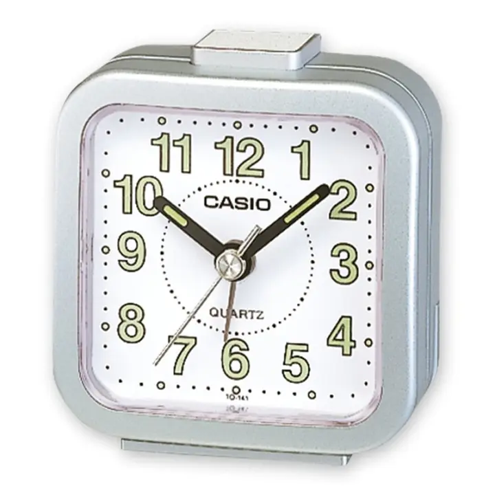 Reloj de Mesa Despertador Casio TQ-141-8EF Pequeño Tranportable (Batería Incluida) - 1