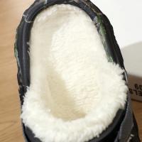 Zapatillas De Invierno Para Hombre Confortables Y Cálidas De Peluche Suave Zapatos De Casa EVA Sandalias Casuales Exteriores Clogs De Tela De Algodón - details 13