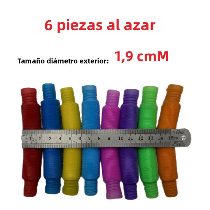 Juguete Creativo Para Niños 6PCS De Tubo Telescopio Flexible En Colores Populares Juguete De Desestres Para Fiesta De Cumpleaños - 1