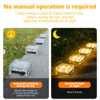 4pcs Luz De Hielo Solar Para Jardín Impermeable LED Para Decoración De Paisaje Y Jardín Puerta De Escalera Exterior Luz De Lámpara De Jardín - details 2
