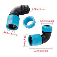 2 Pcs Conectores Rápidos De Codo 90 Grados Para Jardín Tubo De Rociador 1/2 Pulgada Adaptador De Conexión De Agua Para Riego - details 3