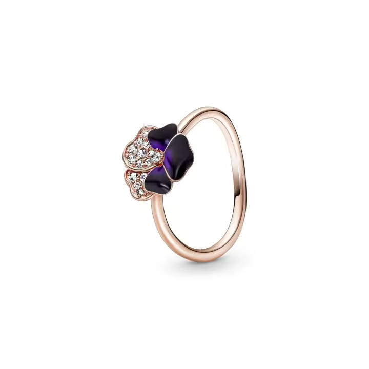 Anillo Pandora rose Flor Pensamiento Morado 180764C01 5700302971248 - 1