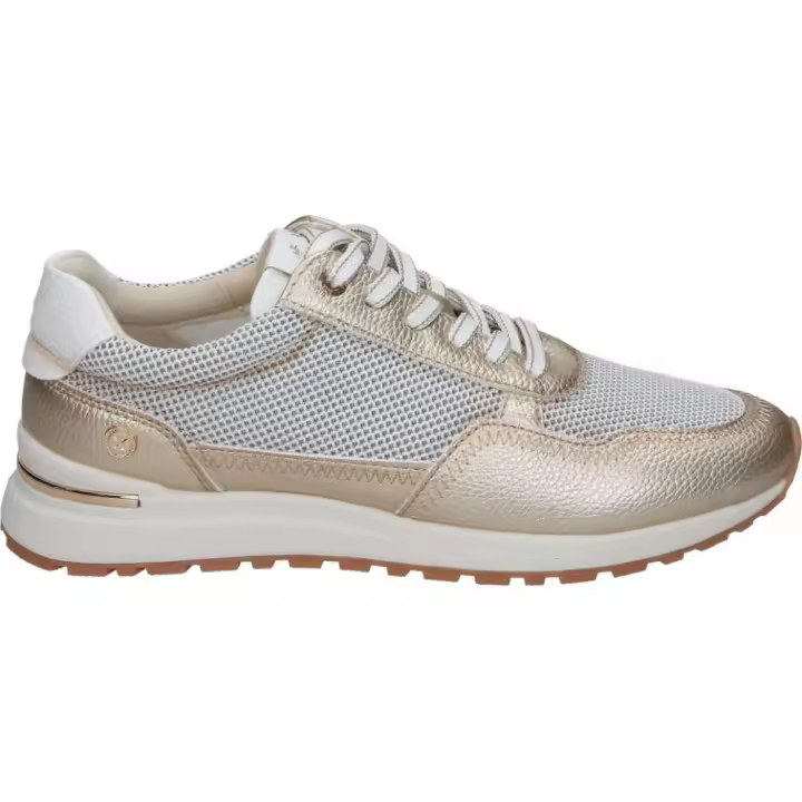 XTI | Zapatillas para Mujer XTI – Zapatillas en Color Dorado y Gris – Zapatos con Cordones – Estilo Casual – Cómodos y Versátiles – Combinables – Modelo 143732 - 1
