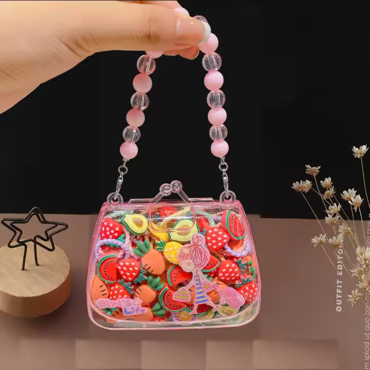50Pcs Cinturones Elásticos Para Niñas Con Lazo Arco Iris Accesorios De Peluca Para Cumpleaños Fiesta Colores Variados - 1