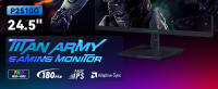 TITAN ARMY Gaming Monitor 24.5 pulgadas P2510G, 180Hz, FHD IPS 1920*1080 1080P, 1ms, 118%sRGB,  FreeSync & Adaptive Sync, HDR10, 118% sRGB, Pantalla de reducción de luz Azul, HDMI, DP1.4, VESA 100*100, modos FPS RTS RAC MMORPG Gaming - details 1