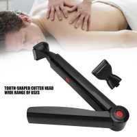 Afeitadora Eléctrica Para Espalda 2 En 1 Afeitadora De Pelo Facial Recargable Con Mango Plegable Para Hombres Groomer De Cuerpo - details 2