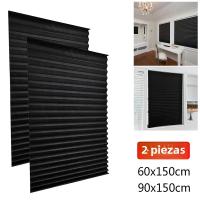 2Pcs Cortinas Plegables De Tela No Tejida Con Adhesivo Mitad Blackout Para Ventanas Cocina Baño Balcón Sombrillas Decorativas Para El Hogar - details 1