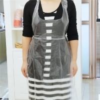 100pcs Conjunto De Delantal Blanco Desechable Transparente Para Cocina Antifouling Plástico Sin Mangas Suministros Fáciles - details 5
