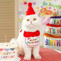 1pc Bandana Para Mascotas Gatos Y Perros Con Bordado De Cumpleaños Colorido Accesorios De Ropa Para Fiesta Supplies TMZ - details 5