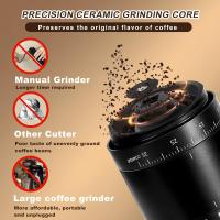 Molinillo de café eléctrico portátil, compacto y automático, con función de molienda múltiple, recargable por USB. - details 5