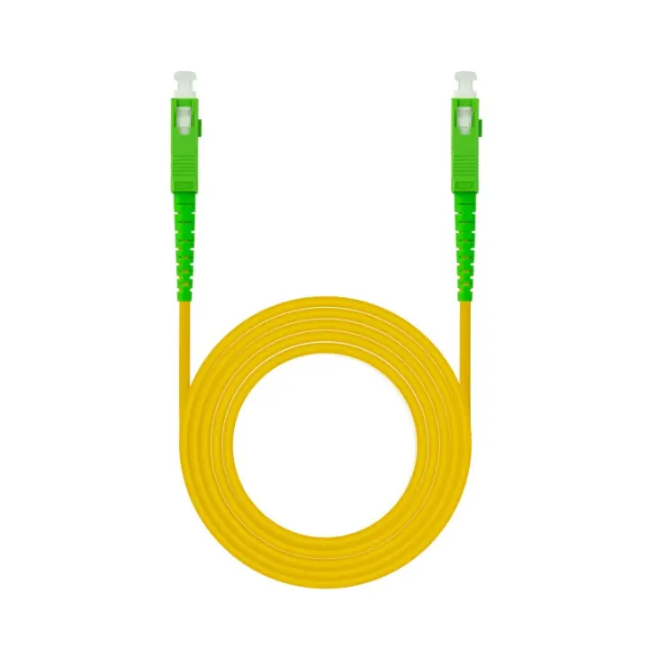 Nanocable - Cable de Fibra Óptica SC/APC a SC/APC Monomodo Simplex LSZH, Amarillo, 2 m 10.20.0002 - 1