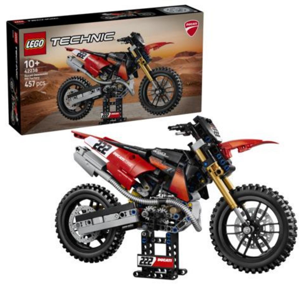 LEGO® 42238 Technic Moto Ducati Desmo450 MX Factory – Moto de Juguete