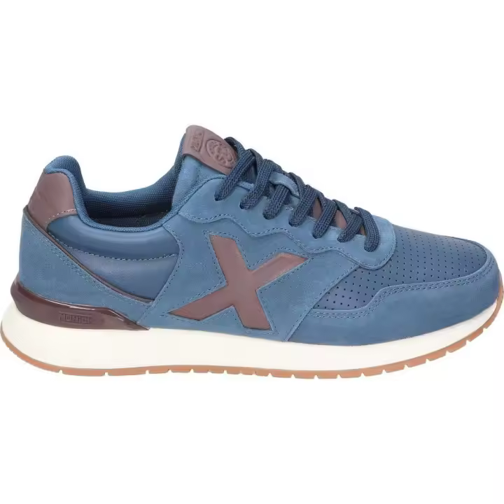 MUNICH | Zapatilla Munich Dash Premium para Hombre – Deportiva en Color Azul con Detalles en Marrón – Sneaker con Cierre de Cordones – Casual – Versátiles – Cómodas y de Alta Calidad – Modelo 4150236 - 1