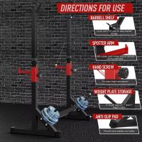Soporte Multifunción Ajustable, Soporte Para Pesas, Gancho Para Discos De Hombre Para Entrenamiento De Sentadillas, Soporte Para Barra, Soporte De Potencia, Equipo De Gimnasio - details 1