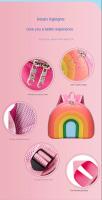 Mochila Infantil Arcoíris 2023 Versión Coreana Para Niños Y Niñas De 3 a 5 Años Mochila De Escuela Suave Con Bolsillos Y Cierre De Cremallera - details 9
