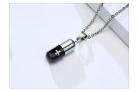 Collar De Hueso Vnox Para Hombres Y Mujeres Con Engrado De Cruz Urnita De Cremación Portador De Perfume Vial De Ashes Joyería Memorial Clásica Tendencia - details 9