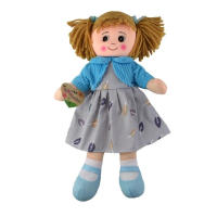 peluche muneca Trapo de nina muy guapa con vestido multicolores  10colores surtidos 50cm-color aleatorios,precio por unidad - details 8