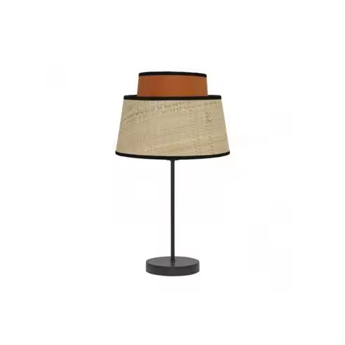 FABRILAMP Lámpara de Mesa Sobremesa Jia 1xe14 Natural/Calabaza 40x20x20 Cm - Diseño Elegante - 1