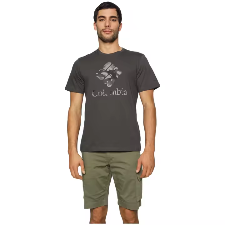 Camiseta de Manga Corta Columbia Rapid Ridge para hombre en color gris - 1