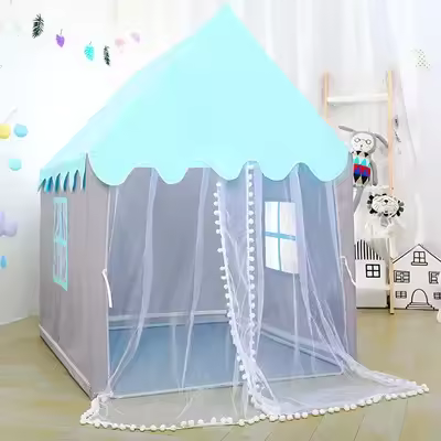 Grande Carpa Infantil Rosa Princesa Plegable 1.35M Casa De Juegos Para Niñas Decoración De Habitación De Niños Wigwam De Tela - 1