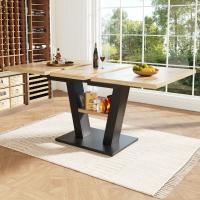 Mesa Retráctil de Restaurante 118-157x70x75cm - Madera Natural, Extensión con Insertos Internos, para Cocina y Sala, Acona 4-8 Personas, Diseño Funcional y Estilo Rústico - details 0