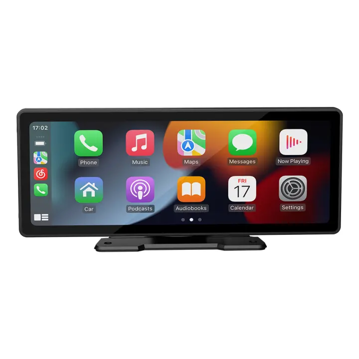 10.26 Inch Car Rearview Mirror Radio Multimedia Video Player Universal Wireless Carplay Android Car Screen with Bluetooth AUX USB - 1