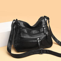 Bolso De Hombro Para Mujer 2023 Nueva Moda En Cuero PU Color Sólido Gran Capacidad Bolso Cruzado Multi-Nivel Estilo Clásico - details 7