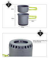 Sistema De Cocina Ultraligero Para Camping Con Olla Platos Utensilios Y Cuchillería Para Exterior - details 3