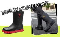 Botas de agua impermeables de Jardín Para hombre Ligeras y transpirables Calzado antideslizante de media Caña para fishing al Aire Libre - details 1
