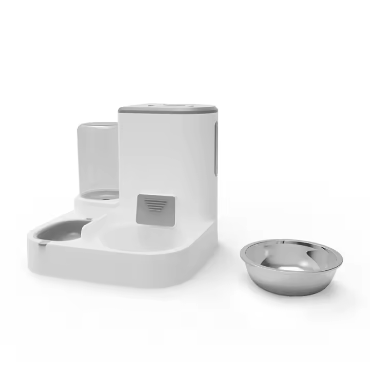 Dispensador Automático Para Gatos Cuenco De Alimentos Y Agua Para Perros Suministros Para Mascotas Plástico Cuadrado - 1