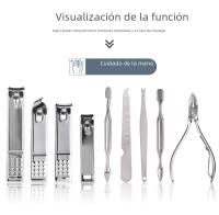 Kit De Manicura Y Pedicura En Acero Inoxidable Herramientas De Cuidado De Uñas Y Pies Incluye Tijeras De Cutícula Y Afeitadora De Piel Muerta - details 4