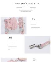 Arnés  para gato de paseo con cuerda, peluche de gatito y ajuste de cuello 12-20cm y cuerpo 18-28cm - Ideal para distancias de 3-10km - details 1