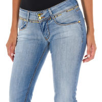 MET-Pantalon Tejano Largo con bajos con corte estrecho 10DB50159 para Mujer