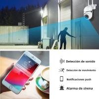 Cámara De Seguridad 5G Wifi 5MP CCTV PTZ IP Con Rastreo Inteligente Y Visión Nocturna De 4X Zoom Color Completo Exterior Impermeable - details 5