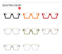 Gafas De Moda Rectangular Unisex Antigolpe Con Espejo Plano Y Bloqueo De Luz Azul Estilo Hip Hop Tendencia INS Marco Grande - details 3
