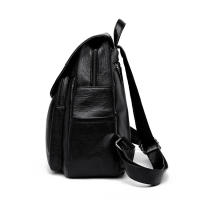 Mochila blanca de cuero para mujer, morral escolar de gran capacidad para viaje - details 17