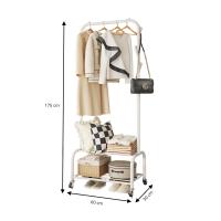 LUTODY - Perchero pie de burro, Colgador de ropa, Soporte resistente con estante para zapatos zapatero, Bolso, Accesorios, Prenda, Multifuncional, Salón, Dormitorio, Sala de estar, Recibidor, Entrada - details 4