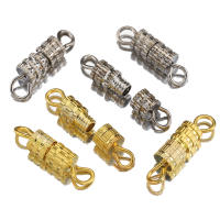 20pcs Tornillos De Cierre De Abrazadera De Latón Para Joyería Accesorios De Hacer Manualidades Para Pulseras Y Collares - details 2