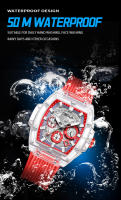 Reloj De Cuarzo ONOLA Para Hombre Y Mujer Resistente Al Agua De Lujo Con Correa De Silicona Y Pantalla Transparente De Plástico - details 6