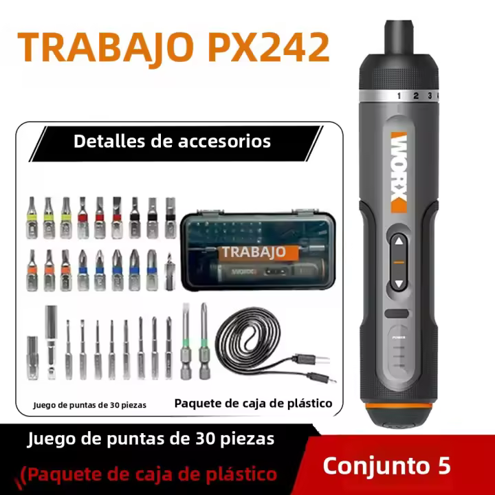 Worx WX242 4V Set De Destornilladores Eléctricos Automáticos Recargables Herramientas Eléctricas De Precisión Para El Hogar Sin Cable - 1